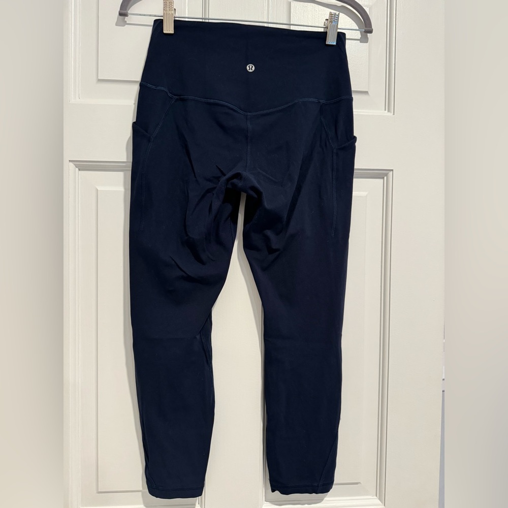 Lululemon Align Leggings True Navy 23 inch with Pockets, Size 8